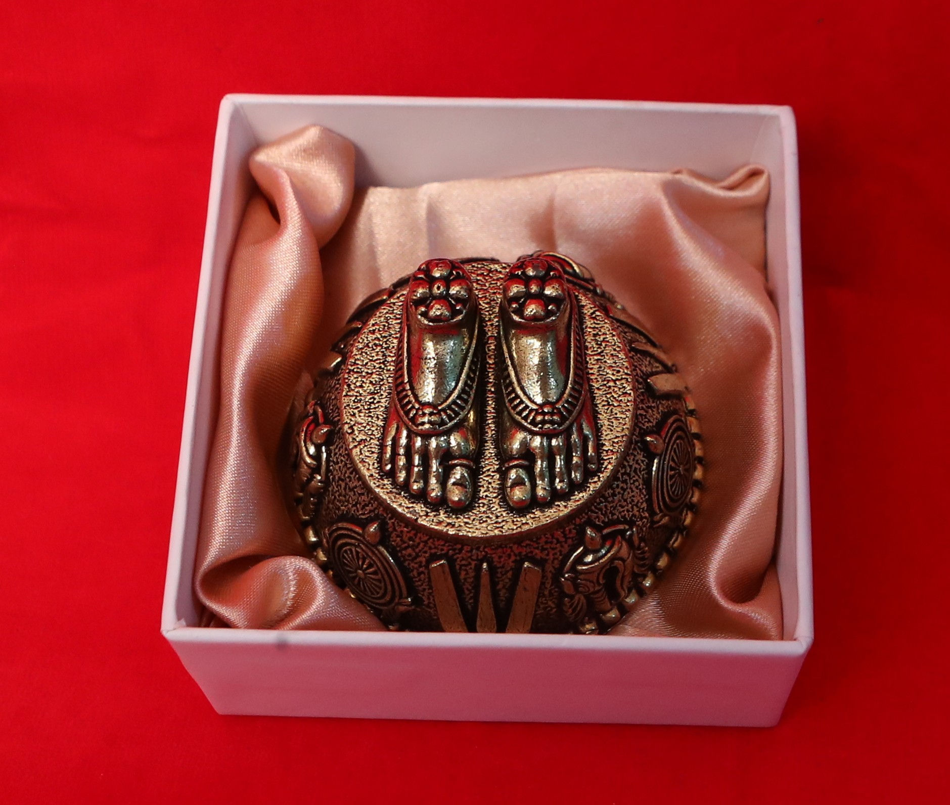 Lord Venkataramana Charana / Pada (RGB. ready to gift Jewel box)