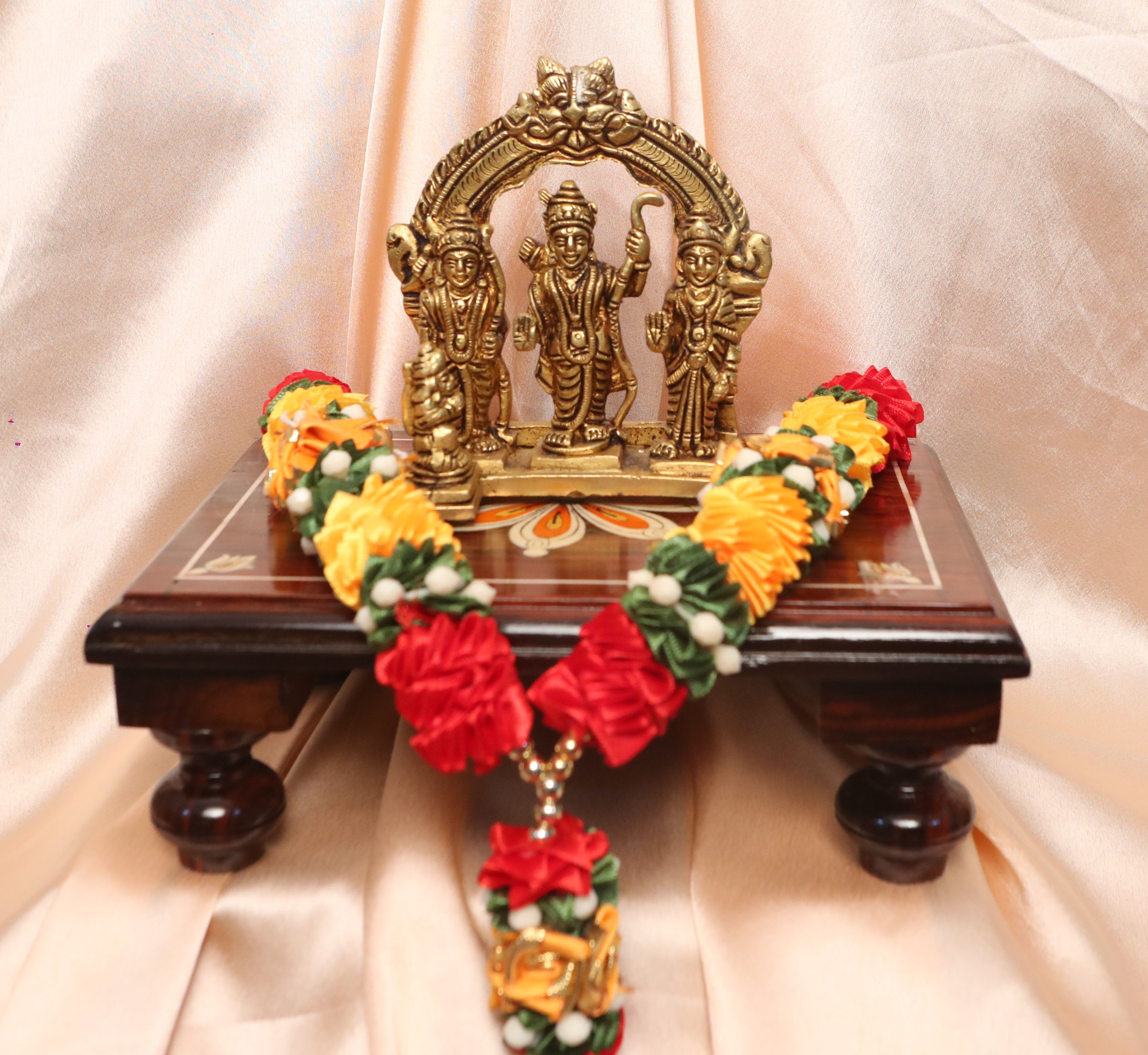 Shree Rama Darbar (Heavyweight  Peeta Setup with Garland)