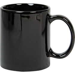 Black ceramic mug
