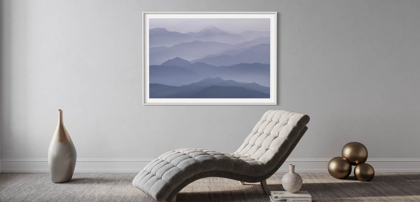 photos d'art du mont ventoux dans un salon moderne