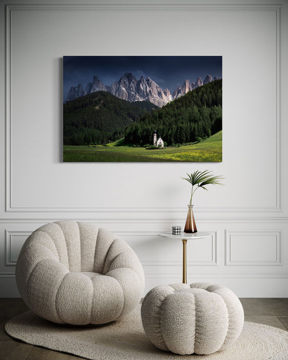 Santa Maddalena - Dolomites - Italie - Tableau Photo de Montagne - Photographie d'art