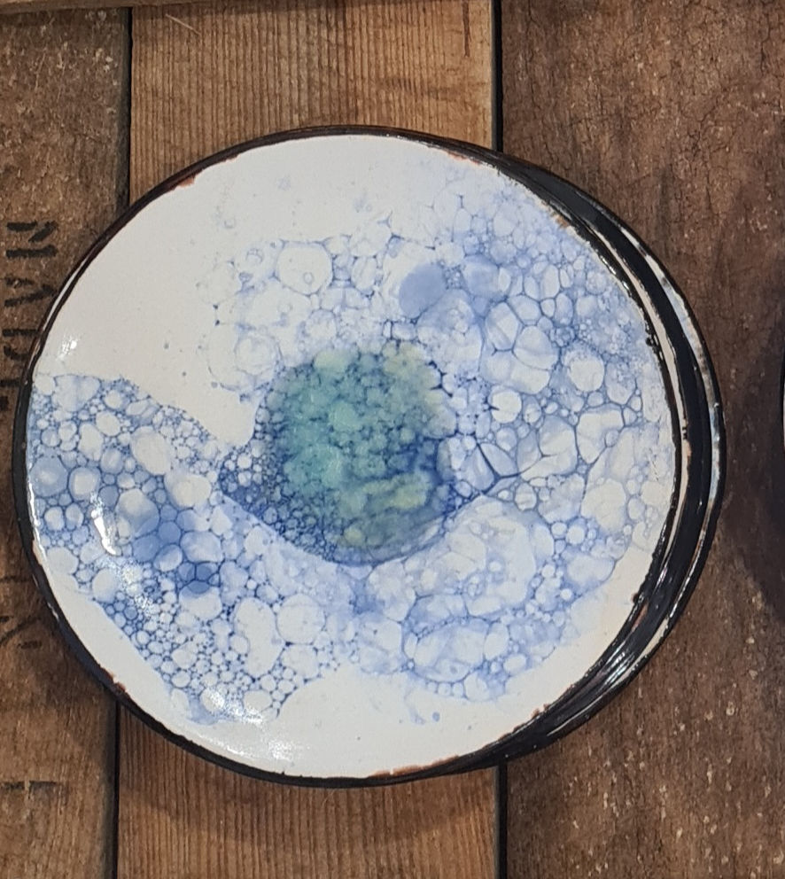 Assiette mer argile blanche