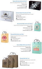 sacolas personalizadas, em papel kraft ou branco, com logomarca impressa, cores institucionais e alças reforçadas. As sacolas aparecem em composição organizada, transmitindo qualidade, praticidade e fortalecimento da marca no ponto de venda e no transporte de produtos.
