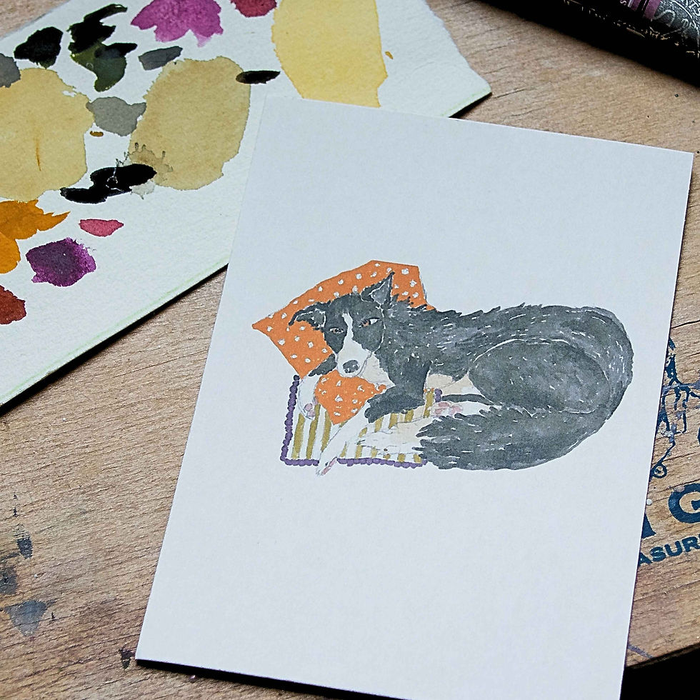 Carte postale illustree chien Laura Rachez vue principale