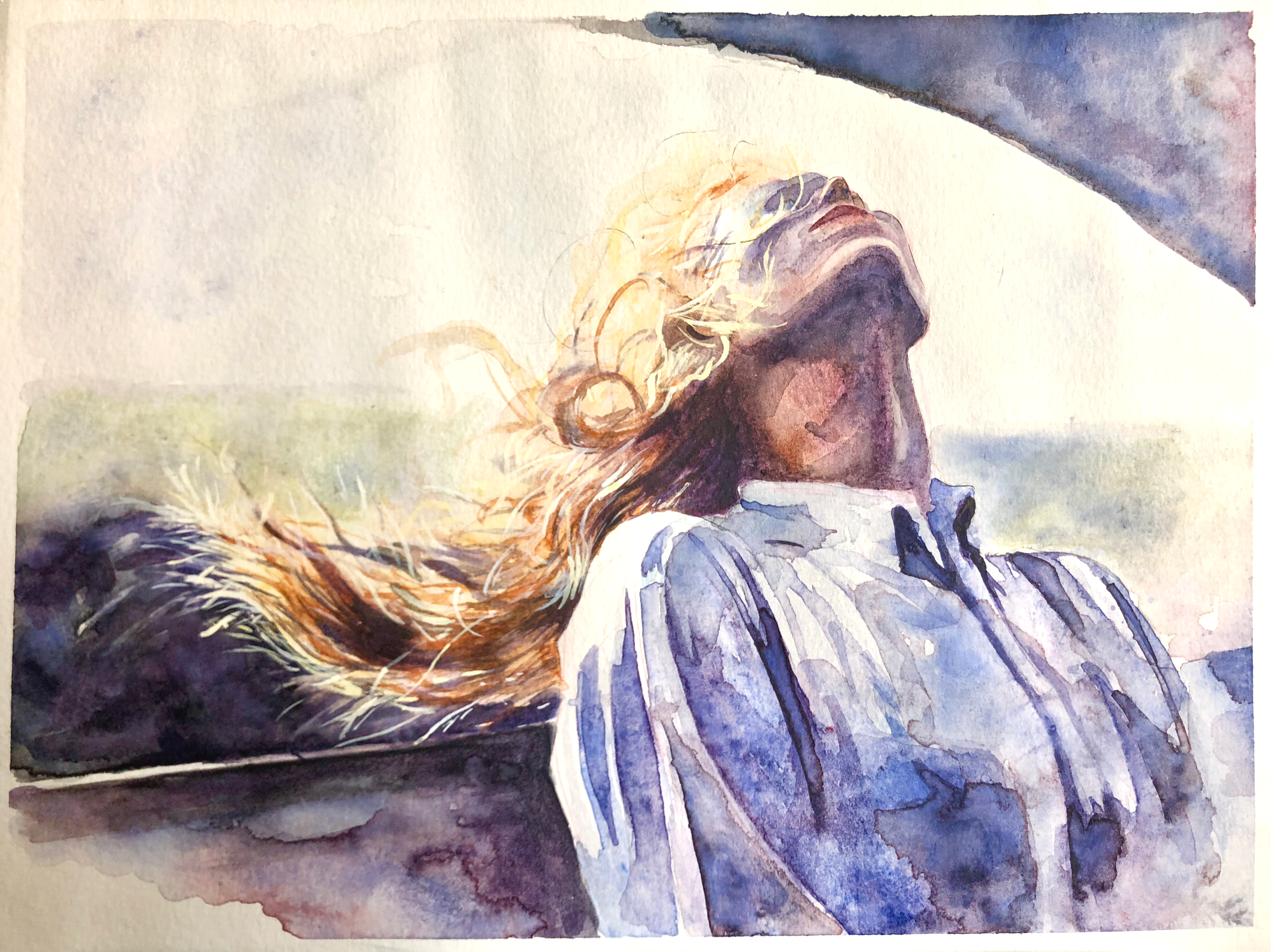 "Car Window" 12"X 9"