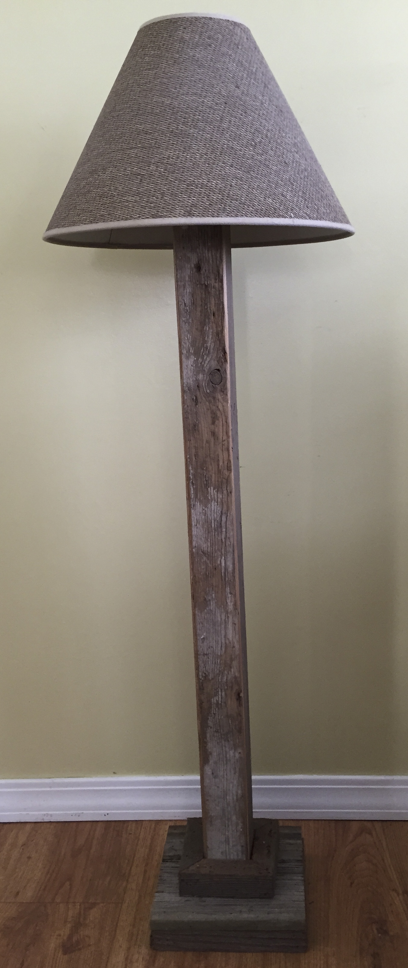 Four Sided Barn Wood Floor Lamp