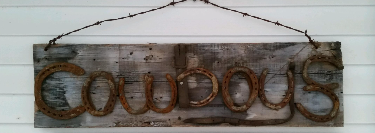 Barn Wood & Horseshoe sign