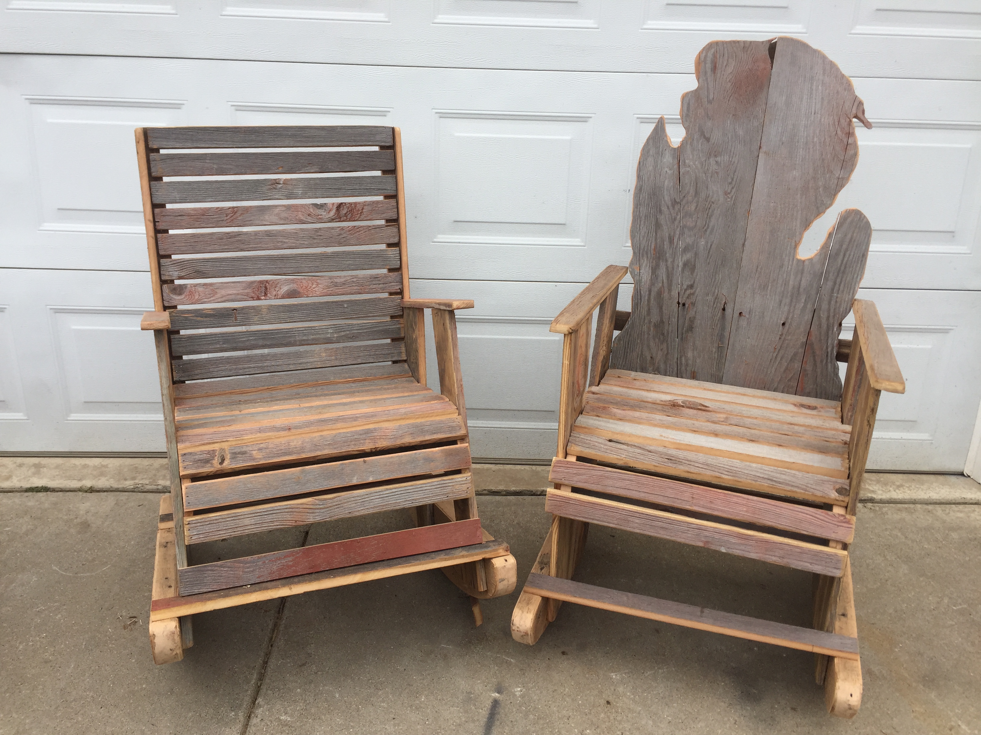Rustic Barn Wood Rocking Chairs