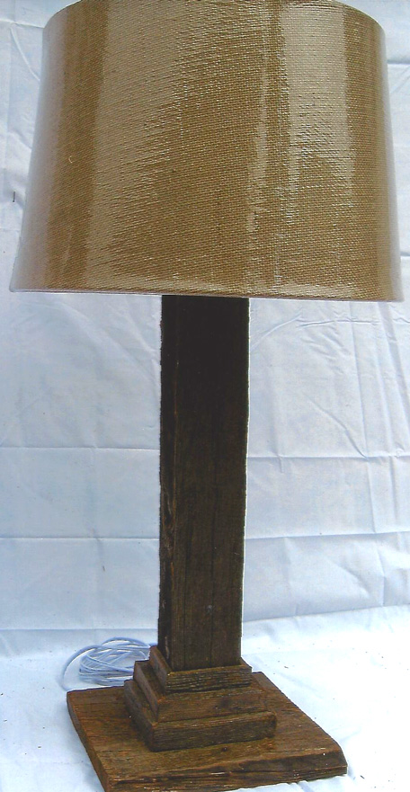 Square Barn Wood Table Lamp