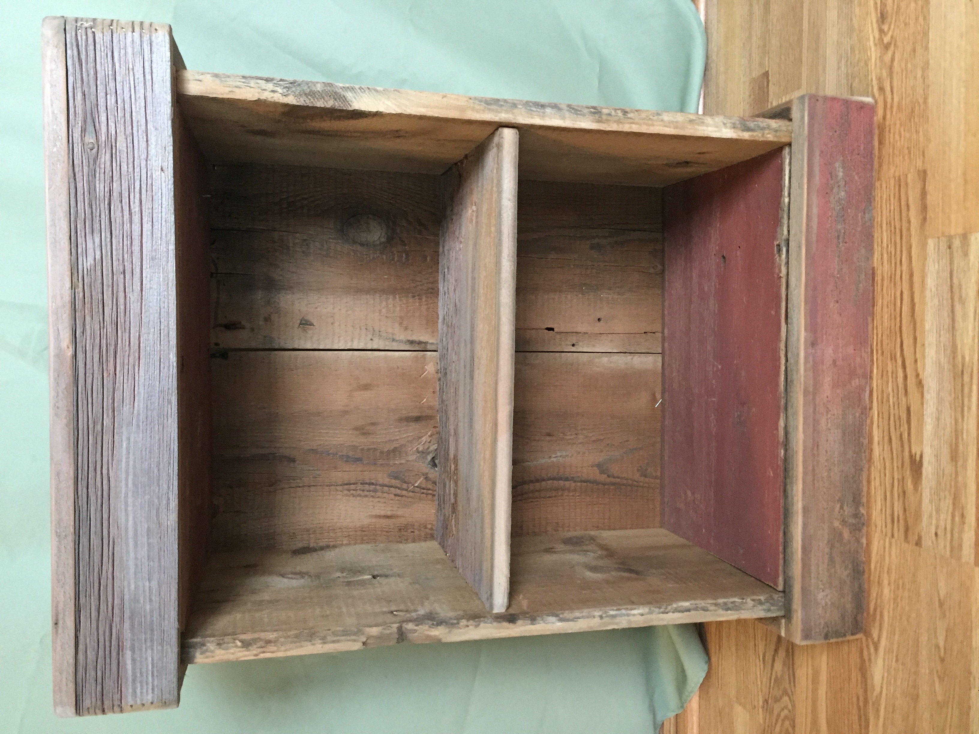 Barnwood Bedside Conceal Table