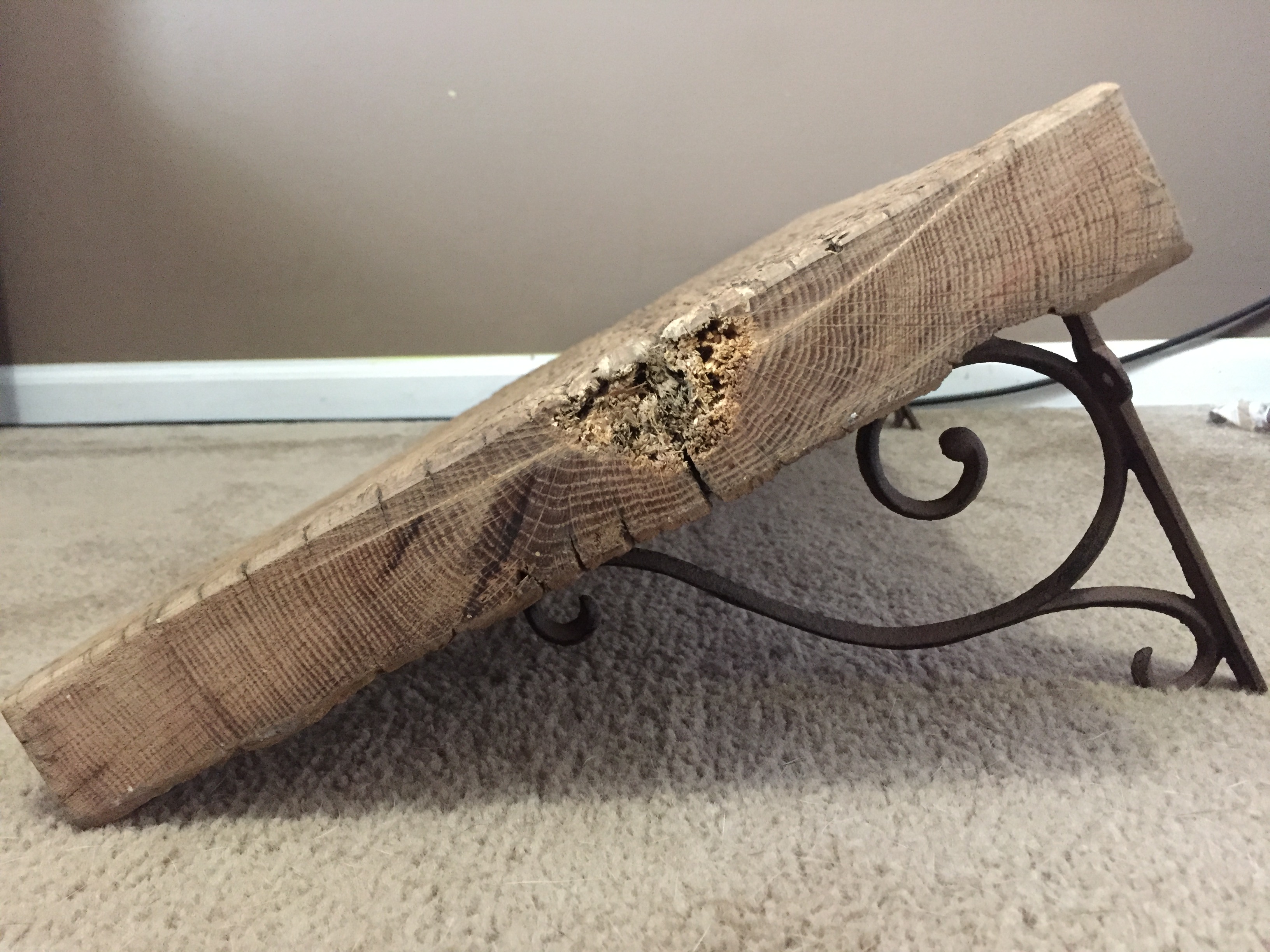 Barn Beam Shelf w/Bracket