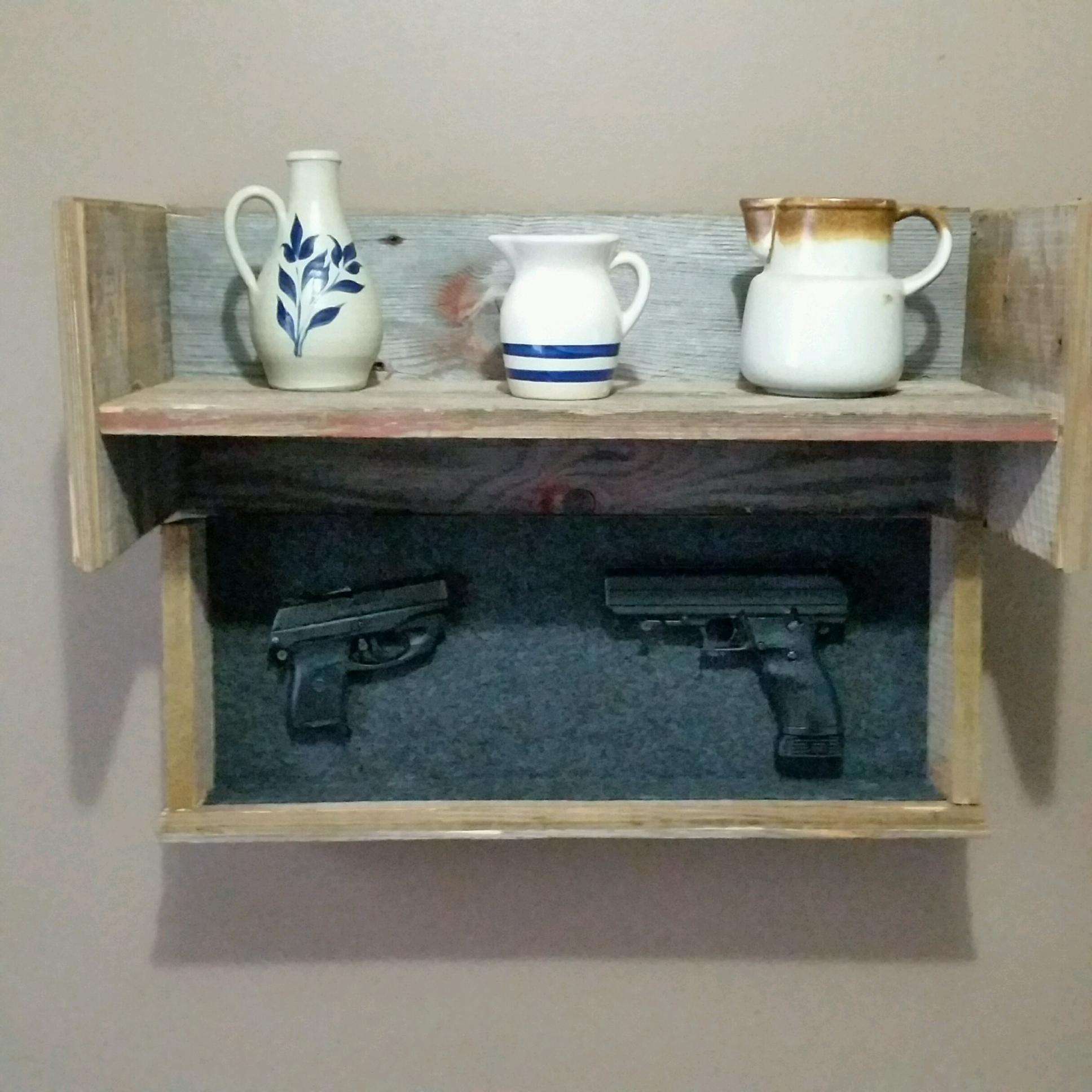 Rustic Barn Wood Conceal Shelf