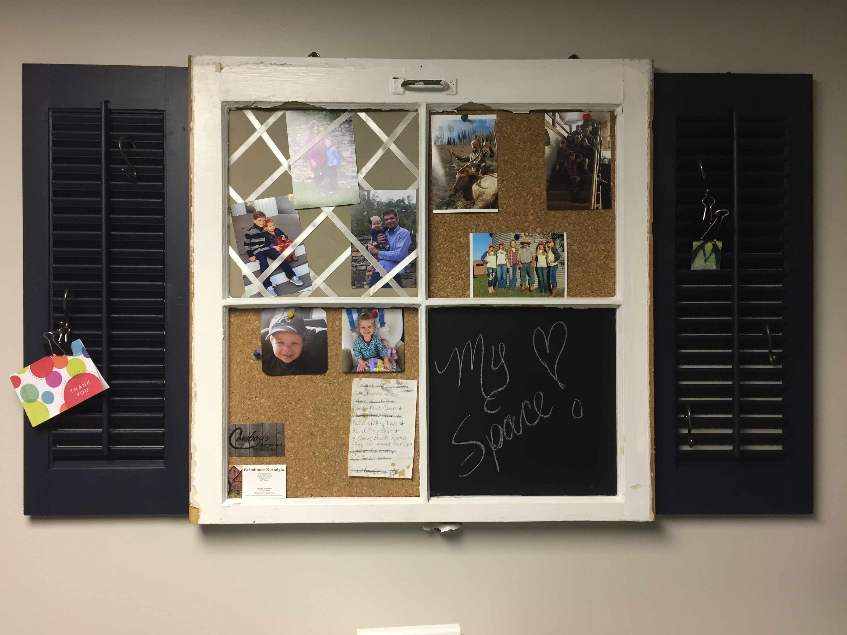 Old Wood Window Message Center