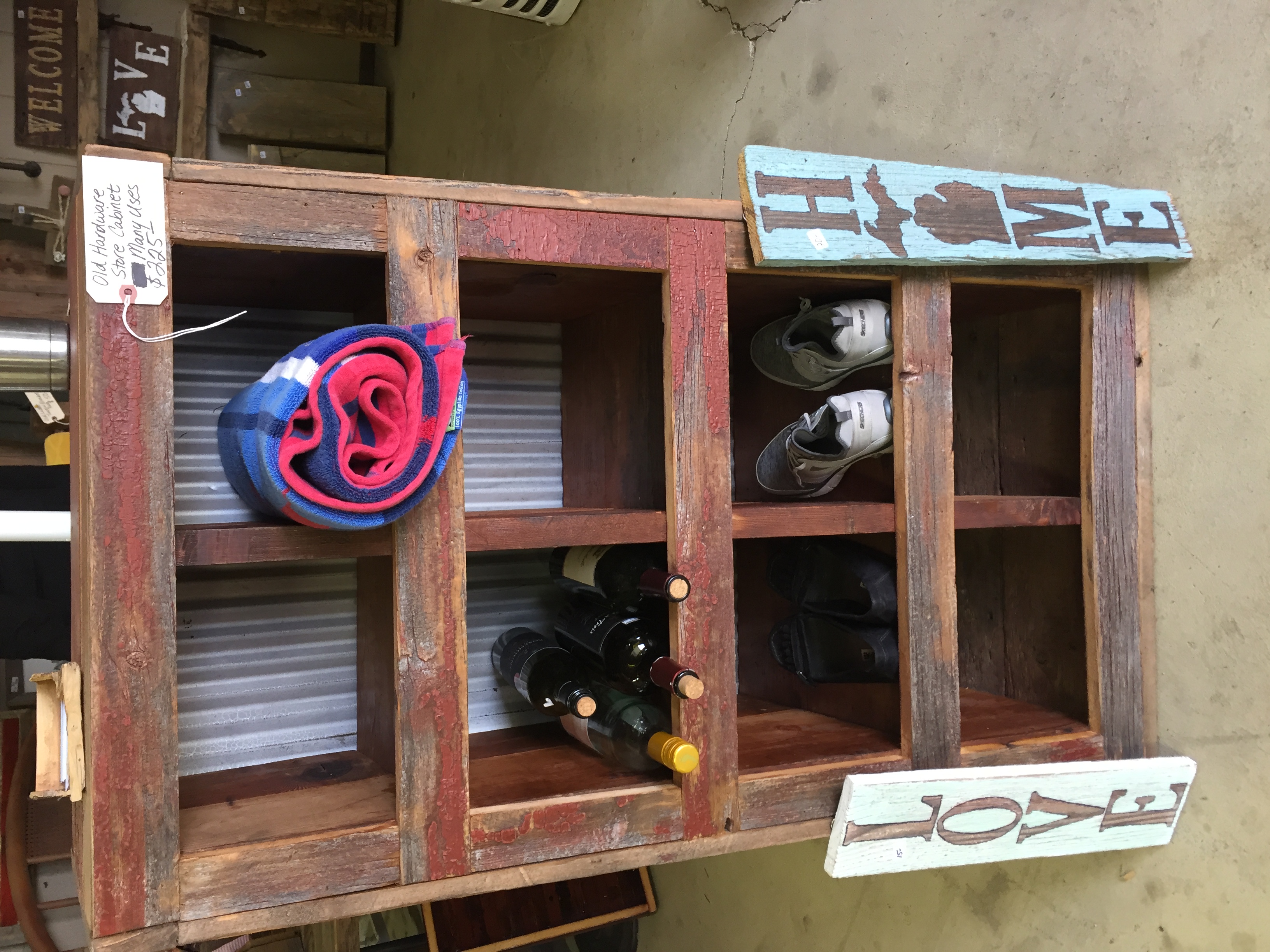 Barnwood Cubby Cabinet