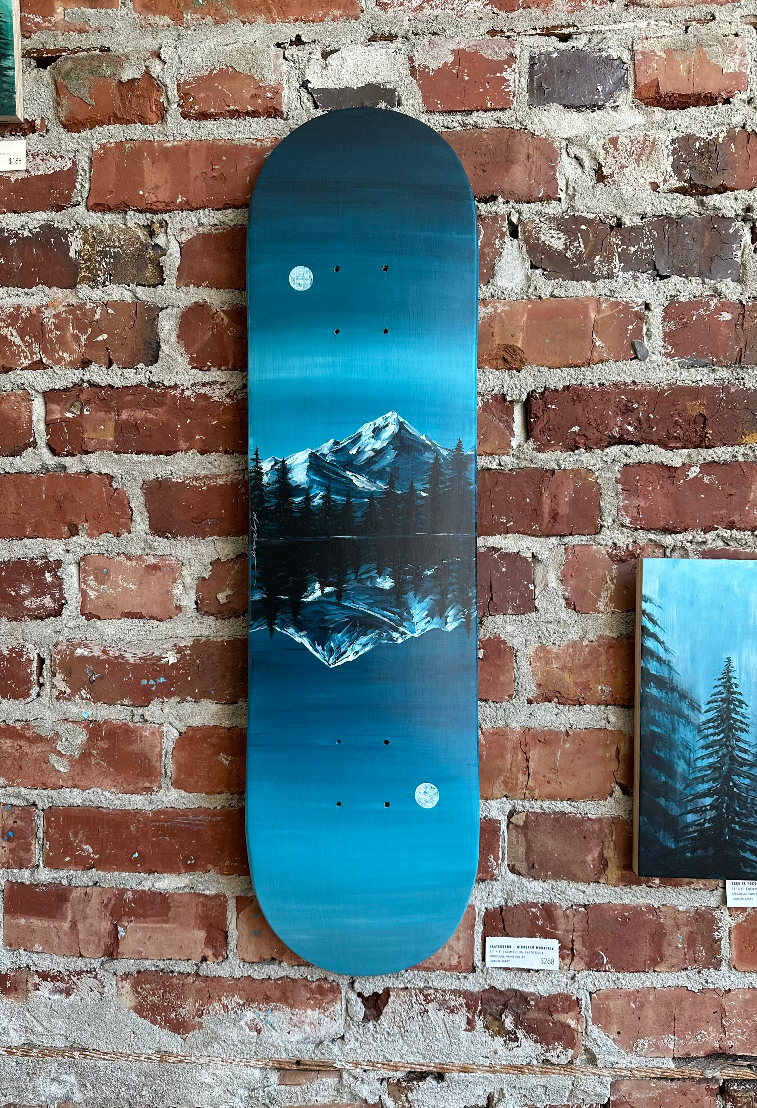 Mirrored Mountain Skate Deck - 31" x 8"