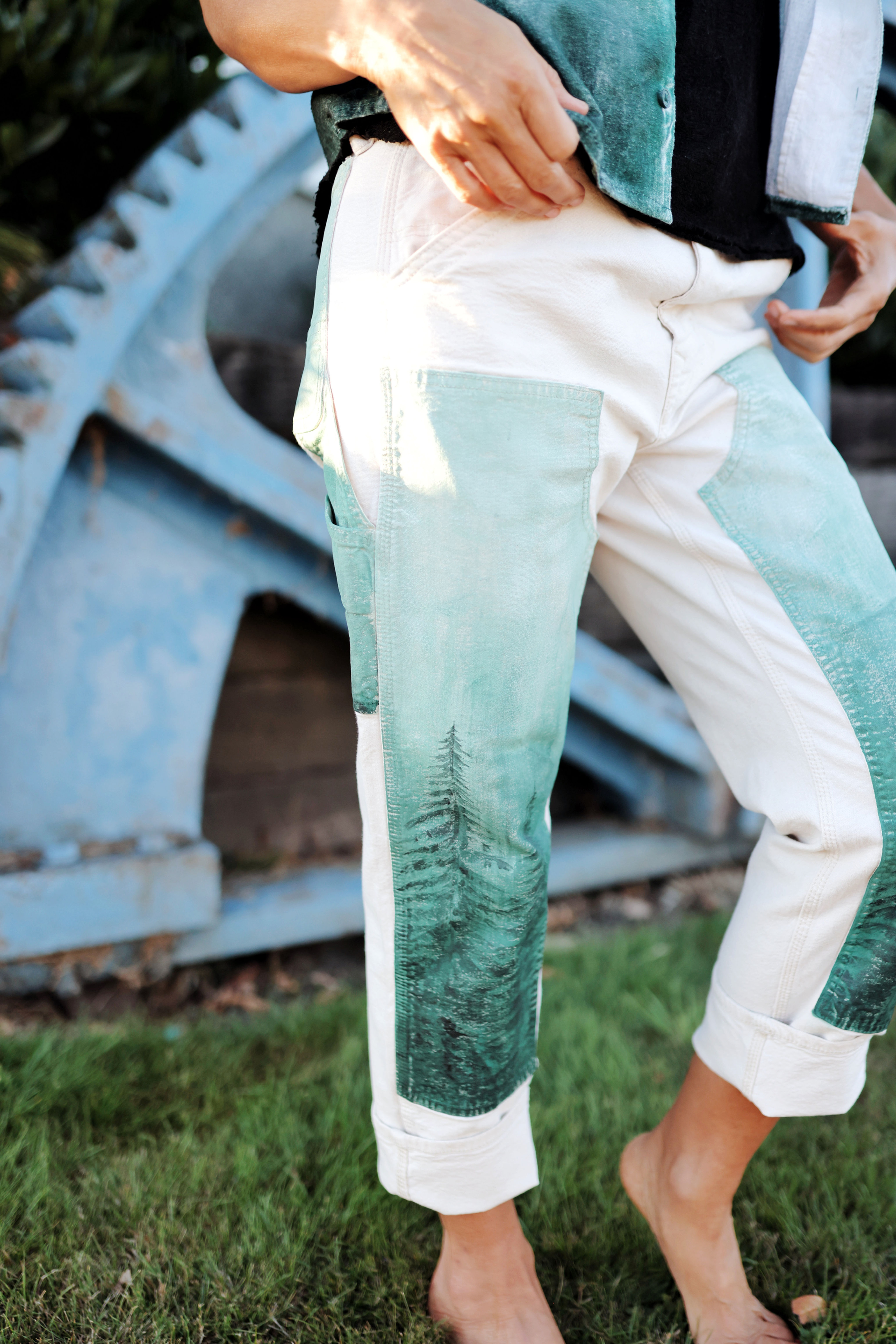 Hand-painted Workwear Pants - Size 31 x 30 (wmns)