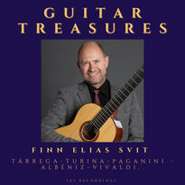 The recordings for this double CD are spread over 3 decades and 7 recording sessions and are recorded on 7 different guitars. All guitars are built by excellent instrument makers, including a historical instrument from 1825. Guitar Treasures hereby shows a selection of my travels around music both in terms of choice of music and instrument.
The title "Guitar Treasures" refers to the fact that the guitar pieces presented here are all musical treasures, which over the years in their own way have inspired me in my work as a classical guitarist. The title "Treasures" is based on 2 CDs I have released together with the violinist Jochen Brusch. This double CD will be number 3 in the "Treasures" series, however at a new publisher.
The composers are:
Niccolo Paganini, Frederik Rung, Henrik Rung, Joaquín Turina, João Pernambuco, Francisco Tárrega, Antonio Lucio Vivaldi, Leo Brouwer, Antonie Cosenza, Juio Salvador Sagreras, Isaac, Albéniz, Johann Pachelbel, Luis de Narváez, Ulrik Neumann, Anatolly Olshanskiy, , Hoagy Carmichael, Luis Ignatius Gall, Mauro Giuliani and Francis Cutting.
Thanks to:
Thanks to everyone who has actively participated in this production and to my sponsors Savarez, Guitarlift and for editing and mastering to Ole Ellingsgaard.
Here are just a small part of the many that should be mentioned with special thanks for the support and partnership in the creation of this CD: Jochen Brusch, Sven-Ingvart Mikkelsen, Prof. Bernd Ahlert, Karin Jürgensen, Claus Hvass, Kling-Klang studiet, Klaus Gjedde, Torben Holt, Ole Ellingsgaard, Frederik Wang, Antoinus Müller, Bobby Rootveld, Margarete Brunswicker-Apelt, Georg Bolin, Gerold Karl Hannabach, Andreas Krüger, Guitarlift, Savarez, min skønne kone Helle , my beloved children and my glorious family as well as all of you others, I am so lucky to have in my life and who have given me tasks in my musical work.
From the heart a big thank you!
Finn Elias Svit, October 2021.