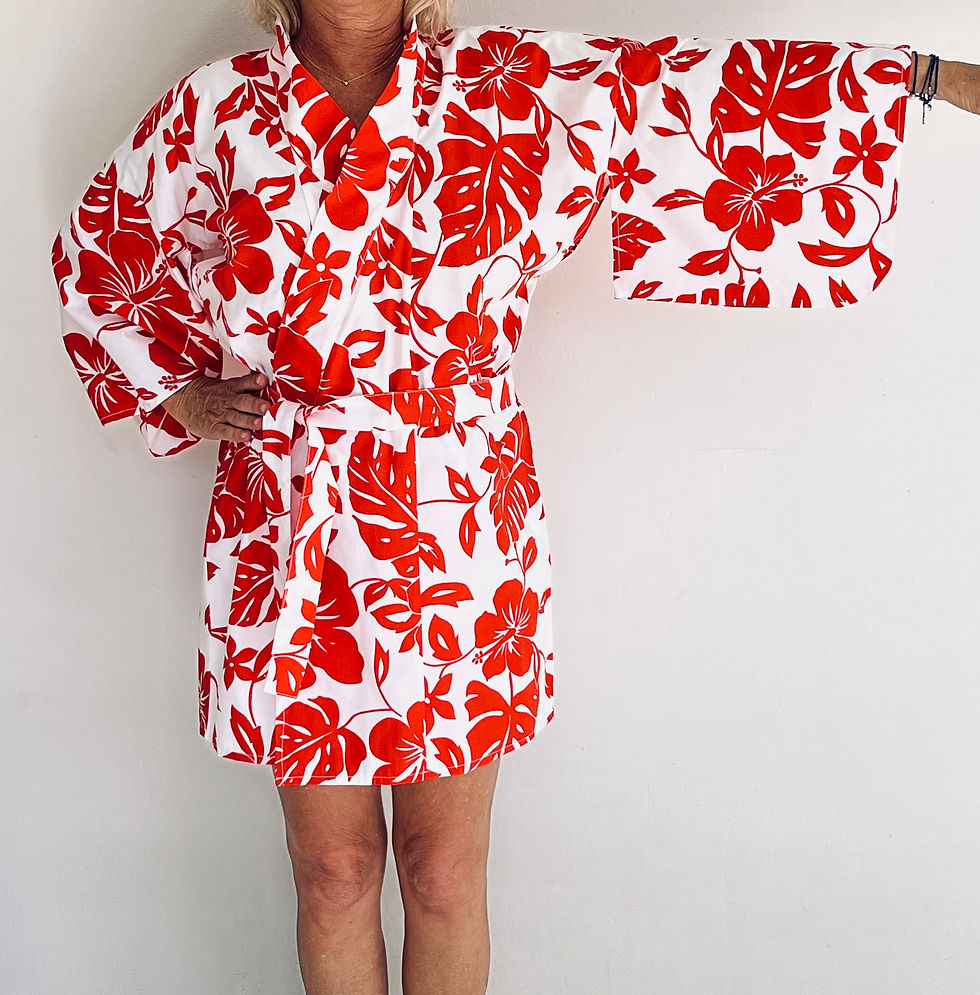 Miniature : Kimono Hibiscus Rouge