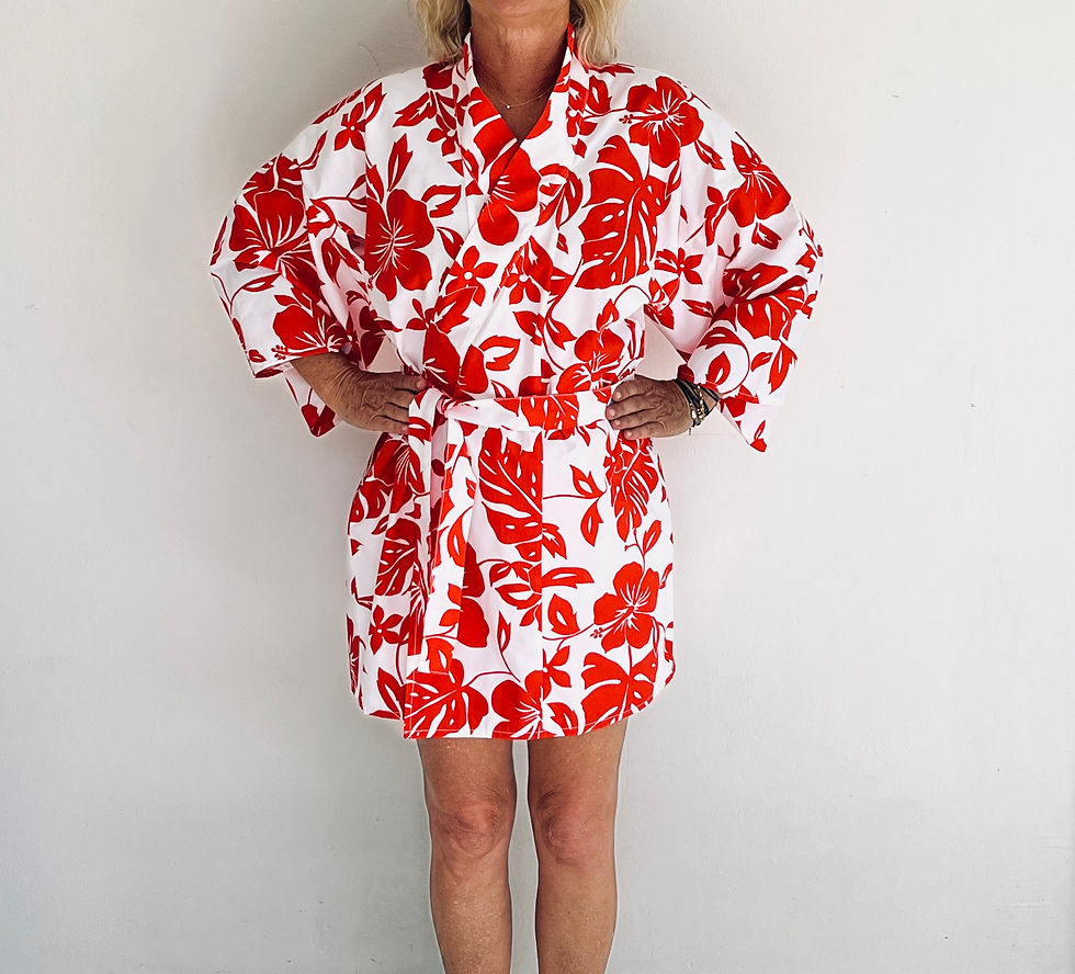 Miniature : Kimono Hibiscus Rouge