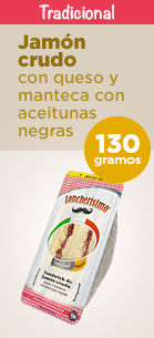 Jamón crudo con queso, manteca y aceitunas negras