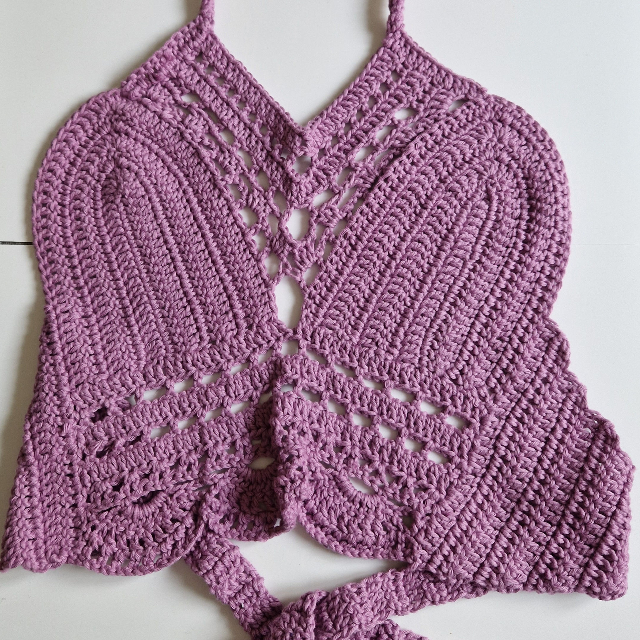 Crop-Top dentelle L 90 bonnet D