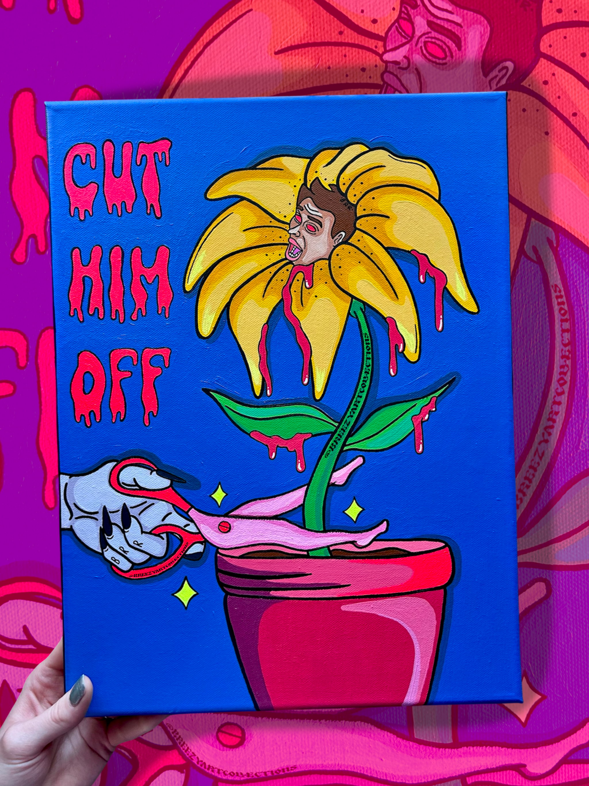 ‘CUT HIM OFF’ Canvas Painting 