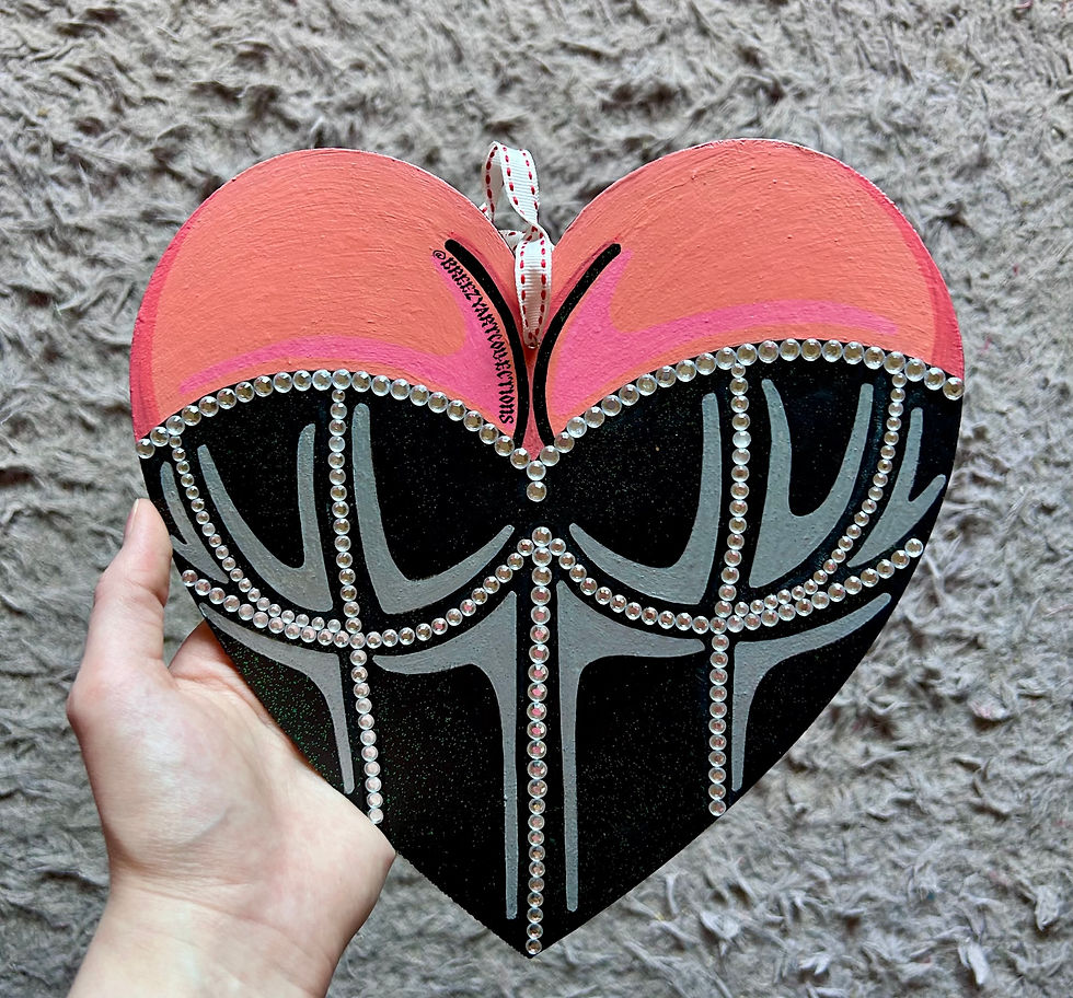 Thumbnail: ‘HEARTBREAKER’ Wood Painting