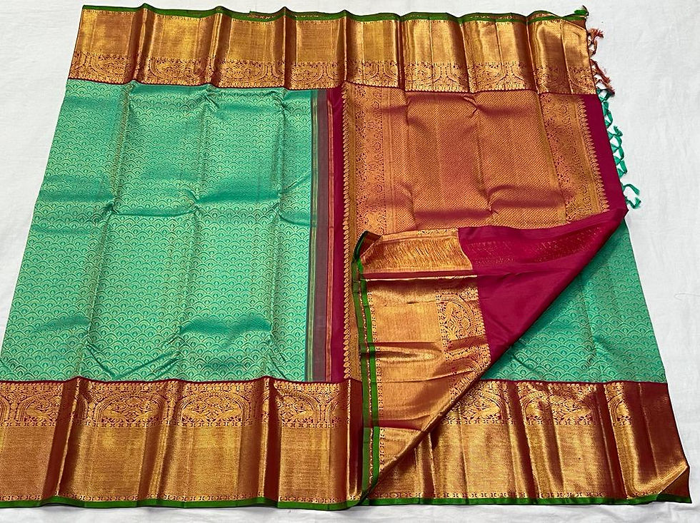 Thumbnail: Pure Khancipuram 4gm gold zari