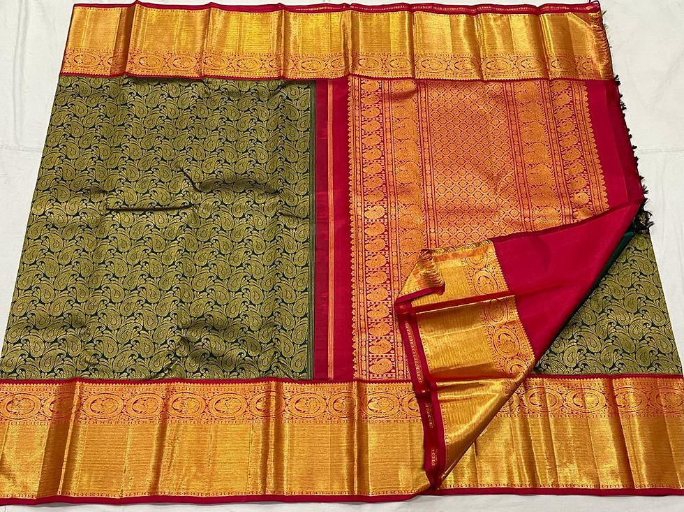 Thumbnail: Pure Kanchipuram 4gm gold zari