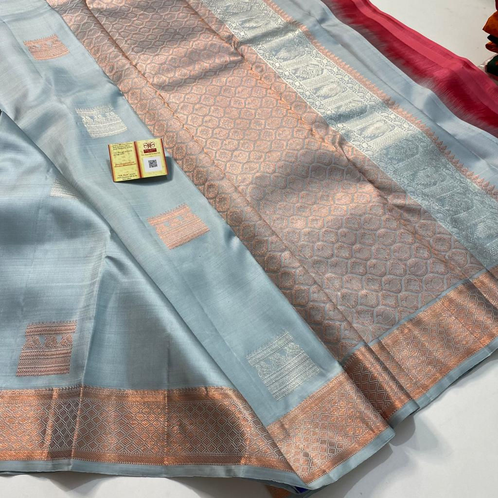 ♥️♥️ KANCHEEPURAM SILK SAREE♥️♥️♥️♥️  PURE  COPPER ZARI♥️

PRESENTING 