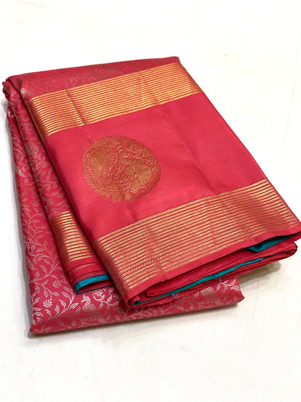 Thumbnail: 1gm gold Kanchipuram silk sarees CODE13000JT