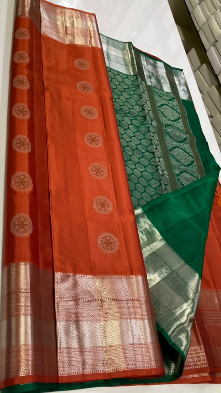 Thumbnail: Kanchipuram silk sarees CODE8000JT