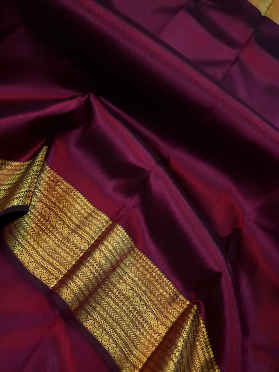 Thumbnail: 🦚1GM ZARI Pure zari *Pure Kanchipuram* with rich pallu n blouse  CODE12300JT