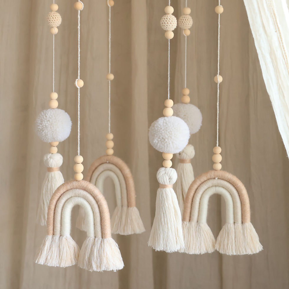 Thumbnail: Complete Babymobiel Set - Regenboog Beige