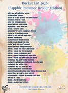 Things I did in 2026 (Sapphic Romance Reader Edition) ☐ fell in love with a fictional woma