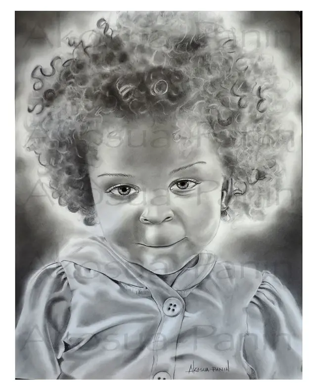Pencil Graphite Drawing  by Akosua-Panin
