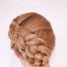 Two-Strand Twist Tutorial: Braided blonde hair bun