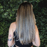 highlight with root touch up.