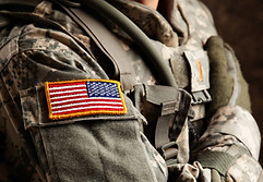 US Army Soldier in Universal Camouflage 