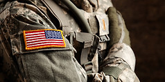 US Army Soldier in Universal Camouflage Uniform