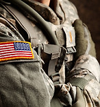 US Army Soldier in Universal Camouflage Uniform
