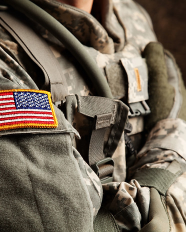 US Army Soldier in Universal Camouflage Uniform