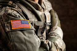 US Army Soldier in Universal Camouflage