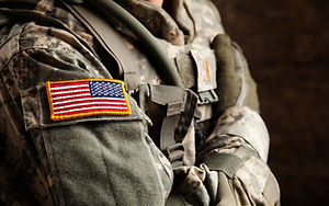 US Army Soldier in Universal Camouflage