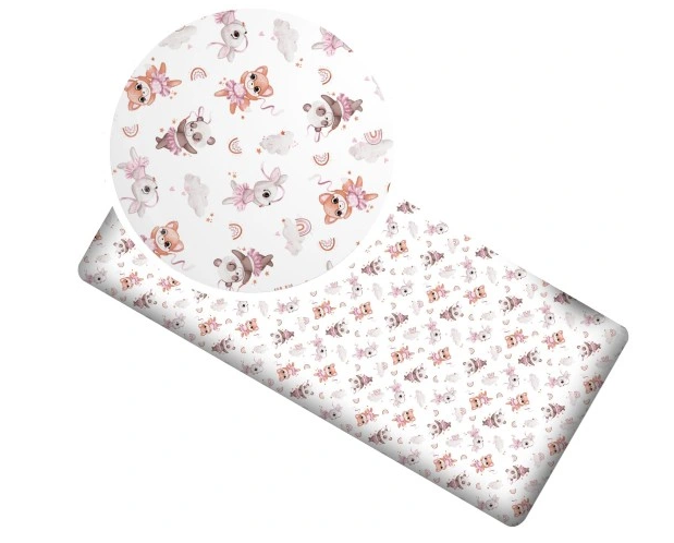 Prześcieradło z gumką w słodkie zwierzątka