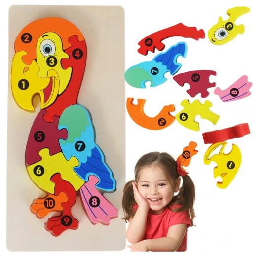 PUZZLE DREWNIANE UKŁADANKA DZIECI 3D MONTESSORI