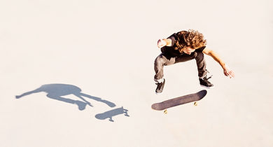 Skateboarder Jumping