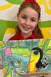 artsmart kids children classes lessons pastel toucan drawing painting clay sculpture fun