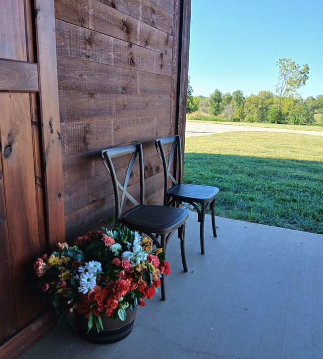 Decorations at the Rotherwood Barn Venue