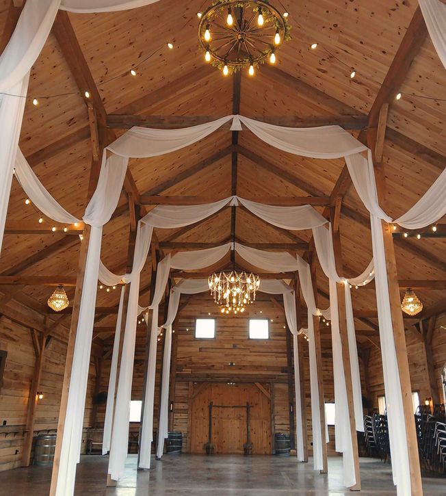 Inside barn wedding venue near Lexington in Winchester, KY